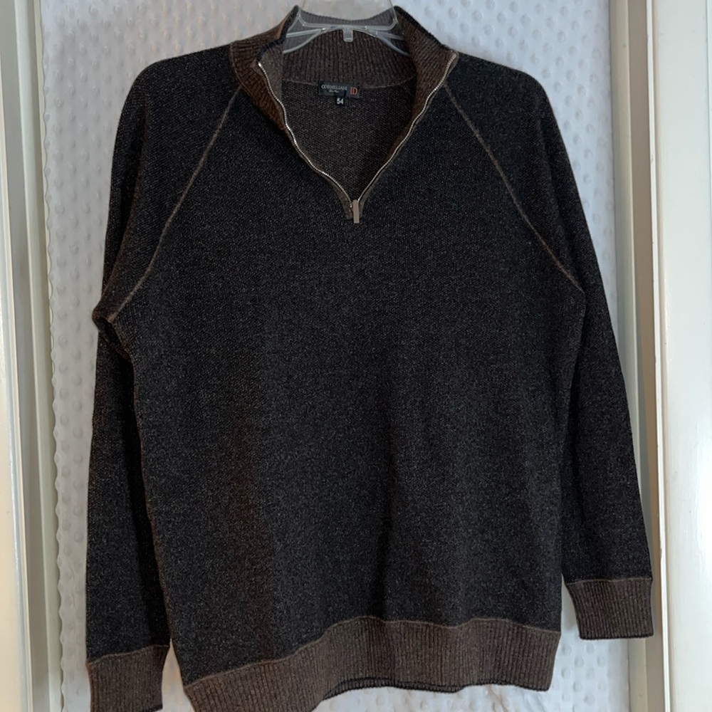 Cornelian XL 50% cashmere, 50% silk quarter zip sweater
